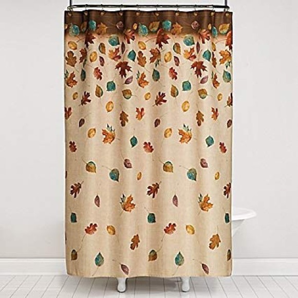 For Bed Bath Beyond Bath Fall Leaves Shower Curtain And Hooks